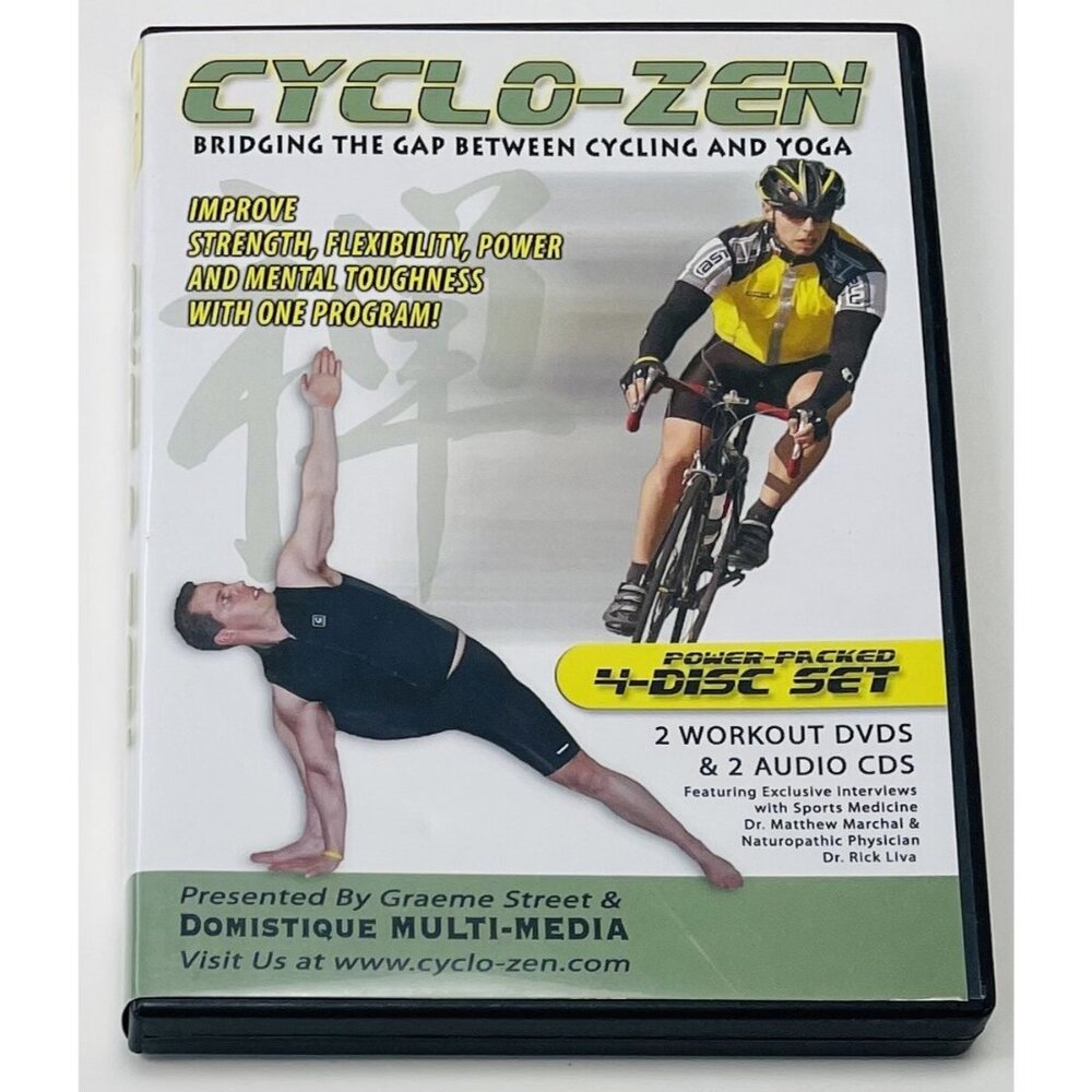 Cyclo-Zen: Bridging the Gap Between Cycling and Yoga (4-DVD Set, 2005) EUC